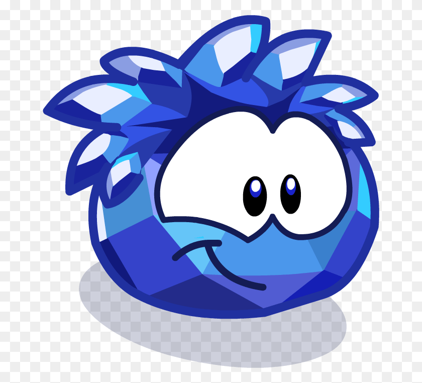 670x702 Merry Walrus Parade Blue Crystal Puffle Club Penguin Puffle Cristal, Graphics, Light HD PNG Download