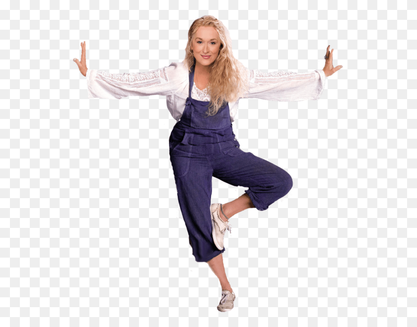 547x600 Meryl Streep Mamma Mia Outfit Donna, Dance Pose, Leisure Activities, Person HD PNG Download