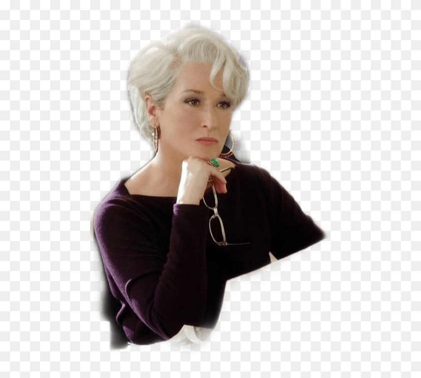 480x693 Meryl Streep The Devil Wears Prada Haircut, Person, Human, Clothing HD PNG Download