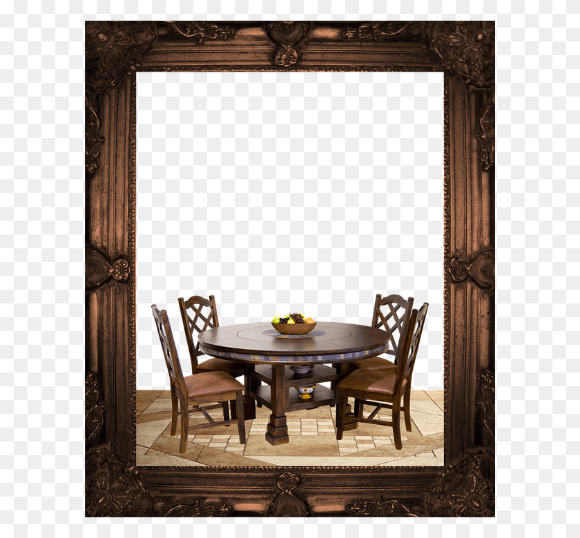 594x720 Mesa Piso Marco Comedor Instantnea Vignette Round Table With Chairs, Chair, Furniture, Room HD PNG Download