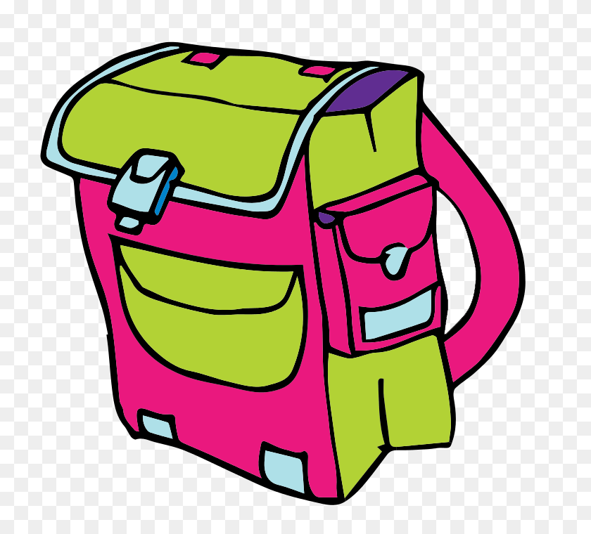 800x760 Messy School Cliparts, Bag, Backpack PNG