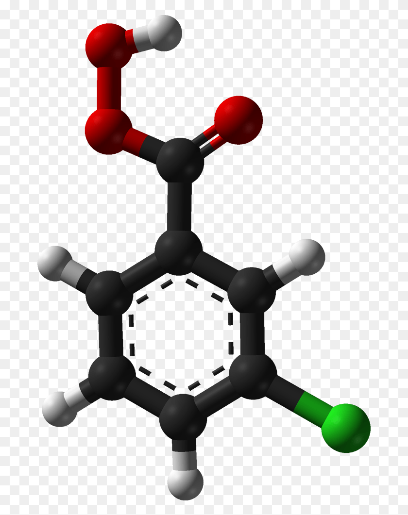 687x1001 Meta Chloroperbenzoic Ac Salicylic Acid 3d Structure, Toy HD PNG Download