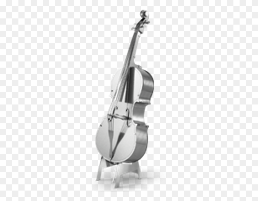 260x594 Metal Earth Bass Fiddle 3d Laser Cut Metal Musical Music Instrument Black And White, Leisure Activities, Musical Instrument, Violin HD PNG Download