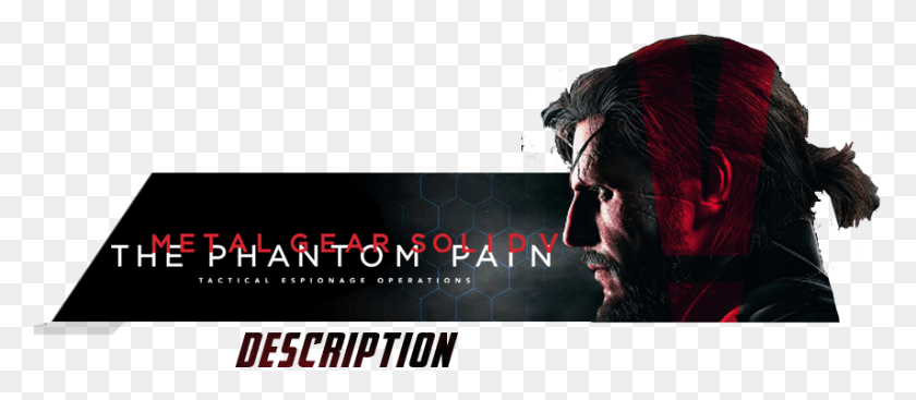 856x337 Metal Gear Solid V Призрачная Боль, Человек, Человек, Текст Hd Png Скачать
