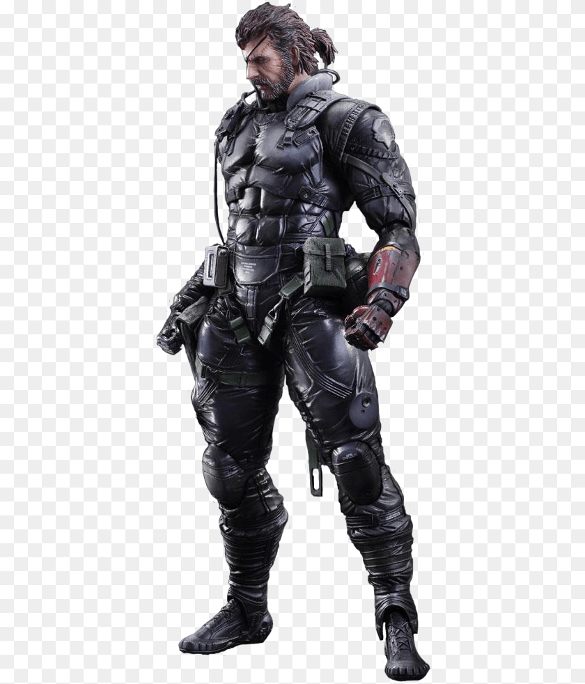 400x982 Metal Gear Venom Snake Play Arts Kai Action Metal Gear Solid 5 Sneaking Suit Naked Snake, Adult, Clothing, Costume, Male Sticker PNG