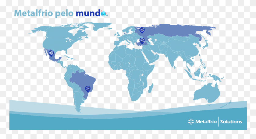 1201x612 Metalfrio Pelo Mundo V2 World Map, Plot, Map, Diagram HD PNG Download