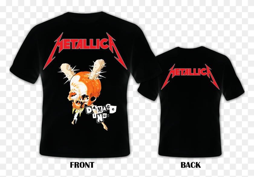 1601x1076 Metallica Damage Inc Tee, Clothing, Apparel, Sleeve HD PNG Download