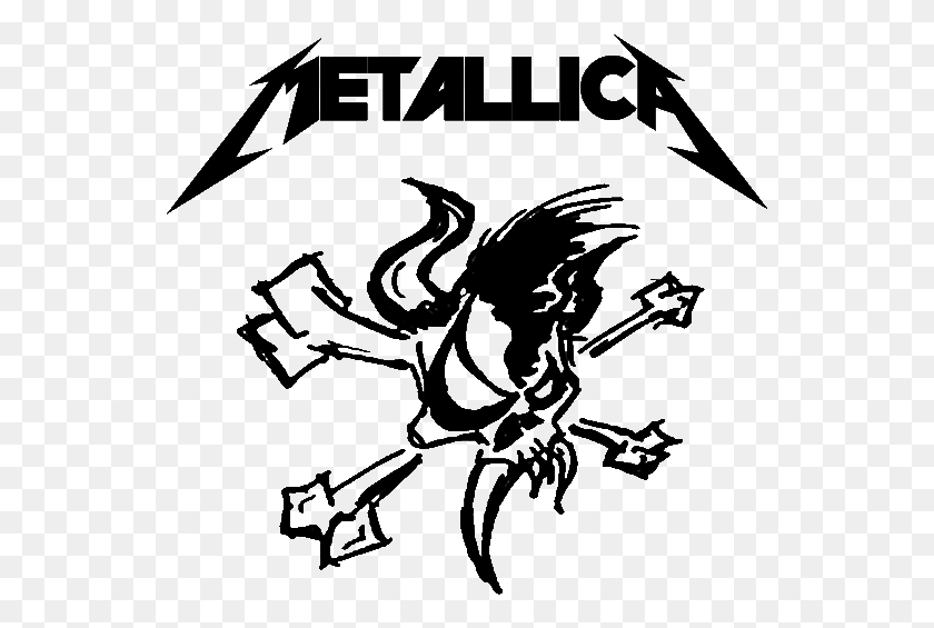 541x505 Логотип Metallicalogo Татуировка Metallica, Паутина, Кошка, Домашнее Животное Png Скачать