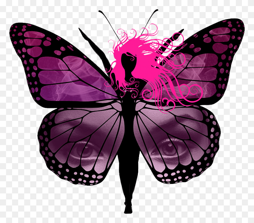 800x696 Metamorphosis Hair Studio Swallowtail Butterfly, Purple, Graphics HD PNG Download