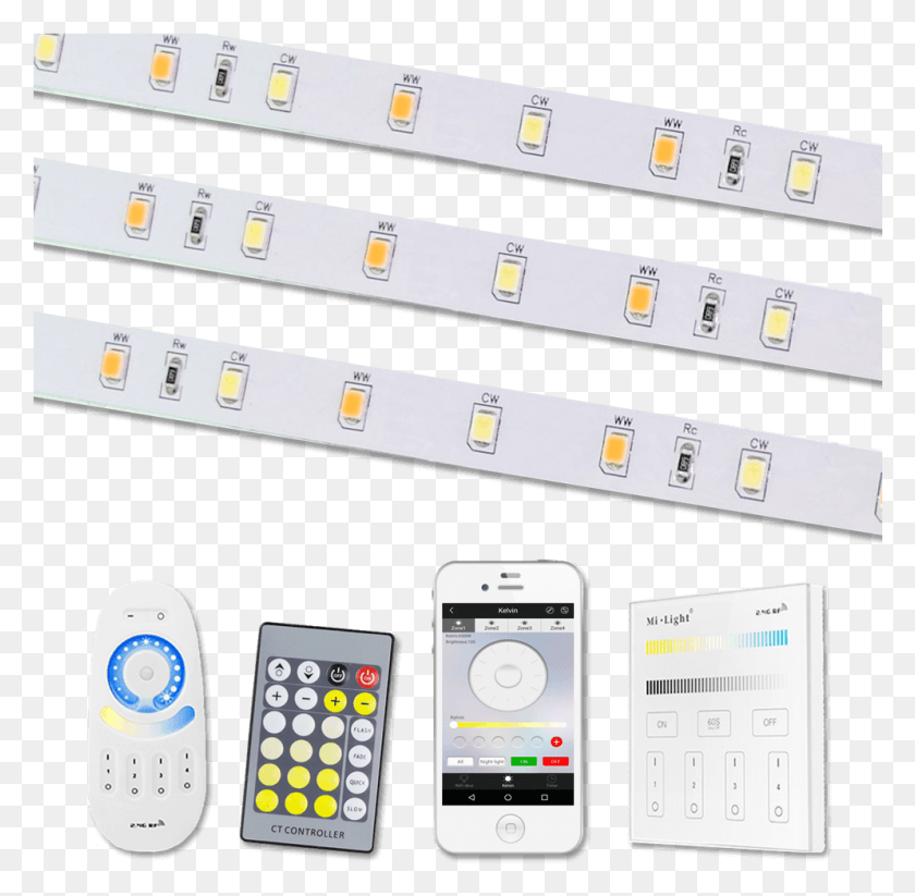 994x973 Meter Dual White Led Strip Complete Set Smartphone, Mobile Phone, Phone, Electronics HD PNG Download