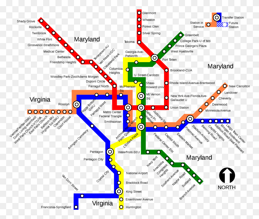 1974x1652 Metro Map Of Washington Full Resolution Green Line Dc Metro, Urban, Building HD PNG Download