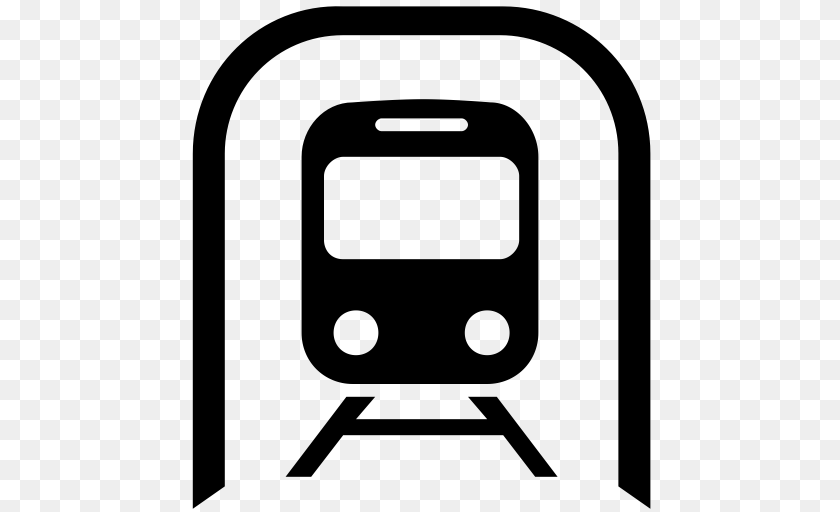 512x512 Metro Metro Public Icon With And Vector Format For, Gray Transparent PNG