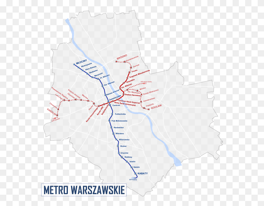 579x596 Metro Plan Warszawa, Map, Diagram, Plot HD PNG Download
