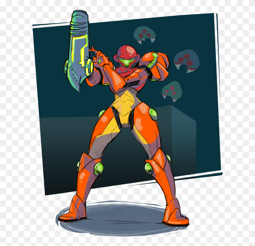 630x750 Metroid From The Game Metroid By Gardedroidshotart Illustration, Person, Human, People HD PNG Download