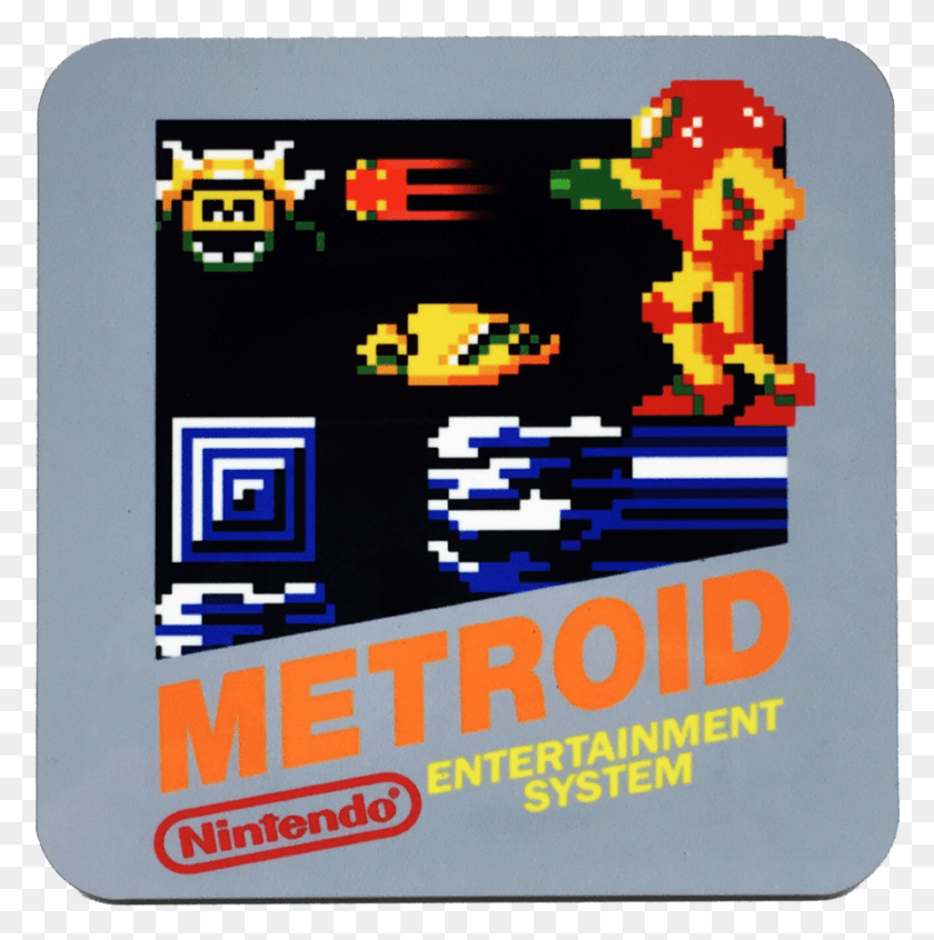 893x900 Metroid Nes Cover Art, Pac Man, Text HD PNG Download