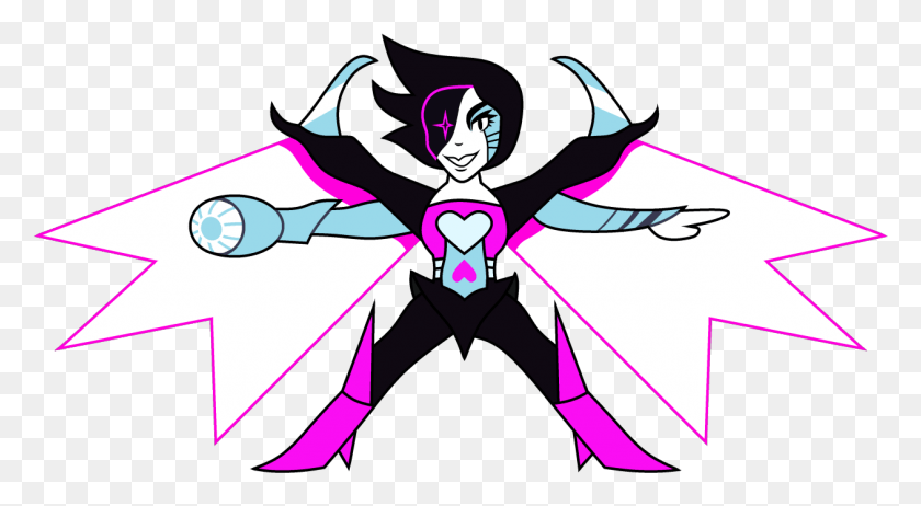 1261x650 Mettaton Neo With Mettaton Ex39s Color Scheme Cartoon, Performer, Cape, Clothing HD PNG Download