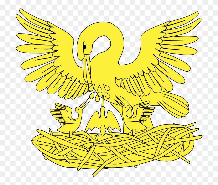 722x652 Meuble Hraldique Pelican Illustration, Symbol, Eagle, Bird HD PNG Download