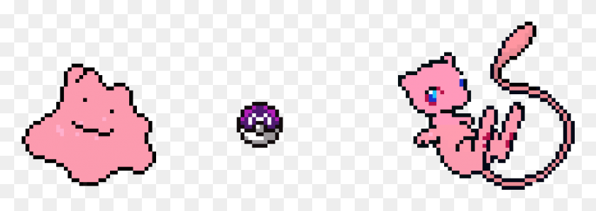 1441x441 Mewdittoand A Master Ball Mew Pixel, Крест, Символ, Pac Man Hd Png Скачать