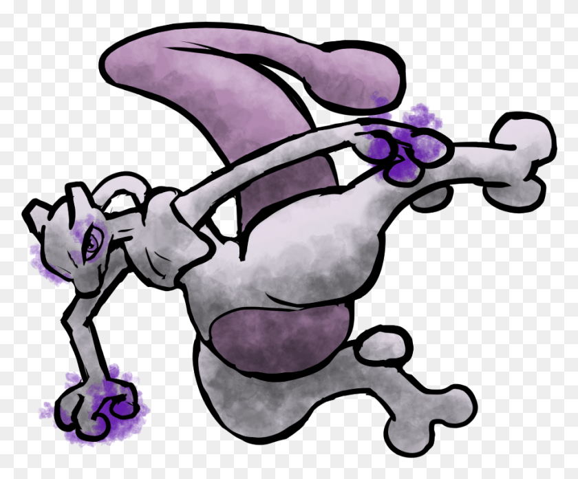 910x743 Mewtwo Mewing Cartoon, Statue, Sculpture HD PNG Download