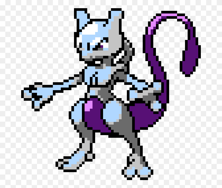 681x651 Mewtwo Pokemon Pixel Art Mewtwo, Costume, Knight, Parade HD PNG Download