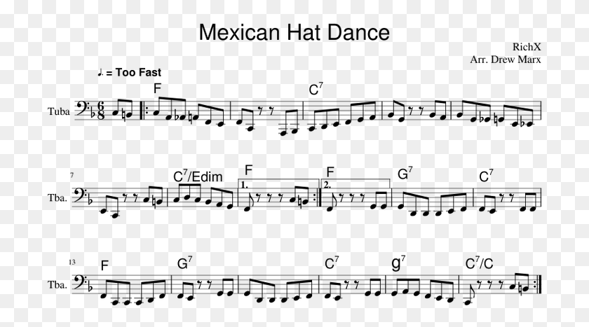 711x407 Mexican Hat Dance For Tuba Blues En Mineur Django, Gray, World Of Warcraft HD PNG Download