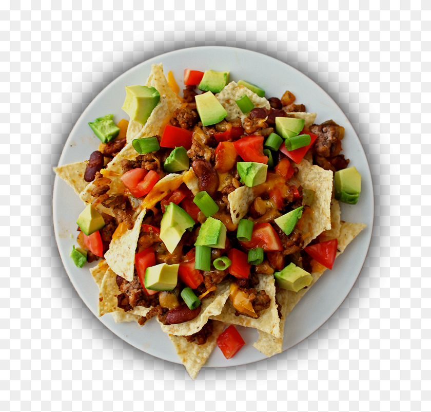 737x742 Mexican Lunch Healthy Salad Meal, Hot Dog, Food, Nachos HD PNG Download