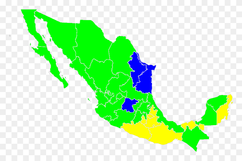 781x501 Mexican Presidential Election 2012 States Map, Diagram, Plot, Atlas HD PNG Download