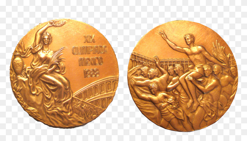 1318x710 Mexico City Gold Silver Bronze Medals 1968 Mexico Olympic Medals, Gold Medal, Trophy, Coin HD PNG Download