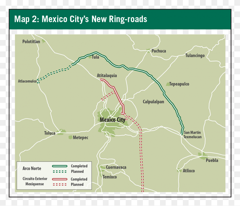 1268x1075 Mexico City39s New Ring Roads Interstate Mexico, Gps, Electronics, Plot HD PNG Download