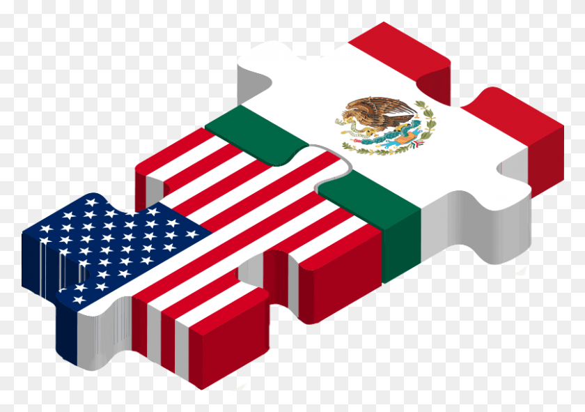 801x546 Mexico Eu Mexico Usa Flag, Symbol, Flag, Logo HD PNG Download