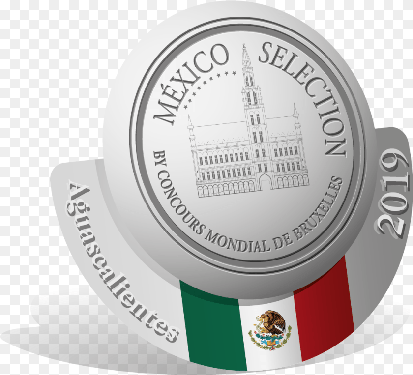 1013x920 Mexico Flag, Silver PNG