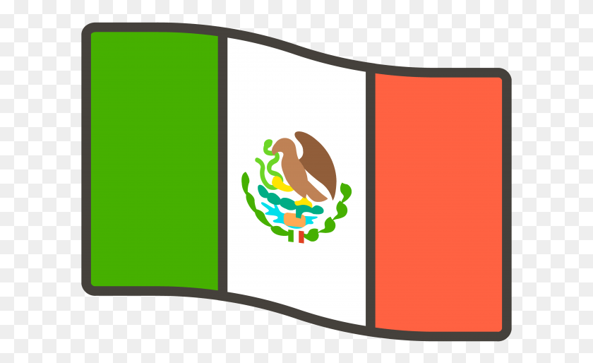 611x454 Флаг Мексики Emoji День Святого Иосифа Флаг, Текст, Птица, Животное Hd Png Скачать