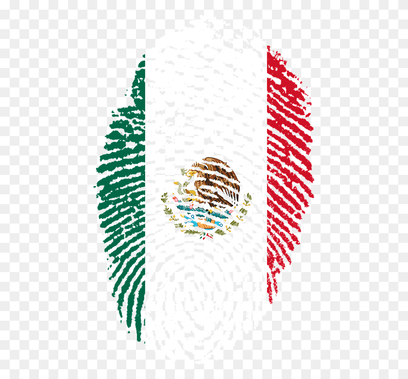 455x720 Mexico Flag Fingerprint Country Pride Identity Mexico Flag Fingerprint, Text, Poster, Advertisement HD PNG Download