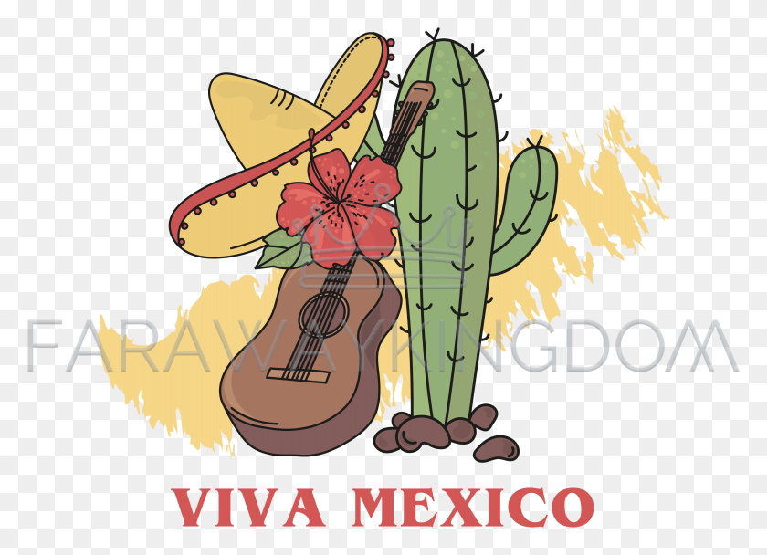 3506x2466 Día De La Independencia De México De Dibujos Animados, Planta, Ropa, Vestimenta Hd Png