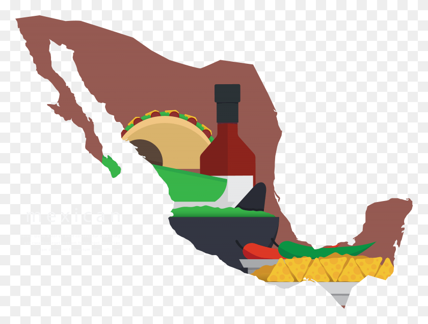 4485x3310 Силуэт Мексики На Getdrawings Мексиканский Флаг В Стране, Напиток, Напиток, Бутылка Hd Png Скачать