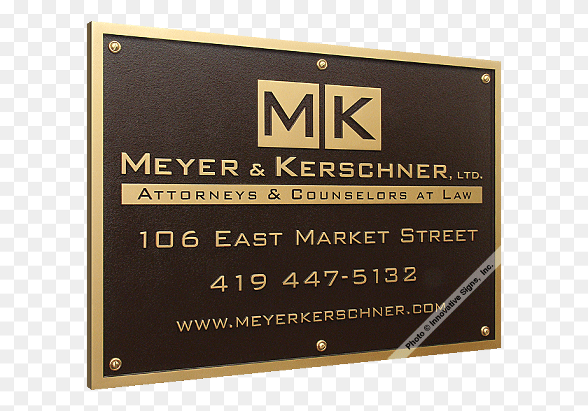 592x528 Meyer Plaque Durabronze Attorney Sign Attorney At Law Signage, Text, Paper, Business Card HD PNG Download