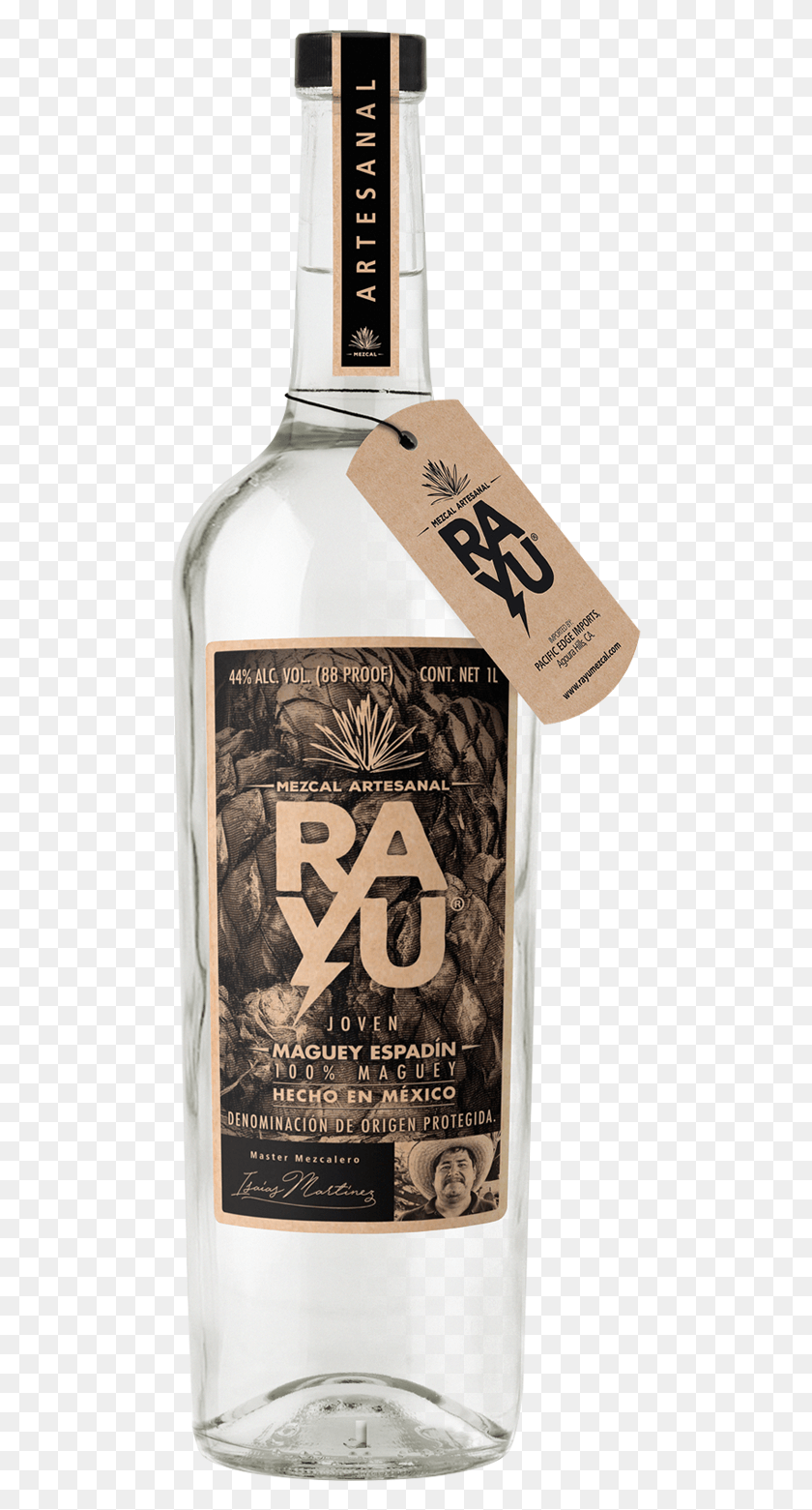 487x1501 Mezcal Artesanal Rayu Glass Bottle, Liquor, Alcohol, Beverage HD PNG Download