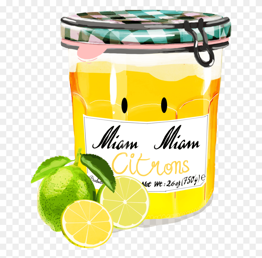 645x766 Miam Miam Lemon Drink, Plant, Jar, Beverage HD PNG Download