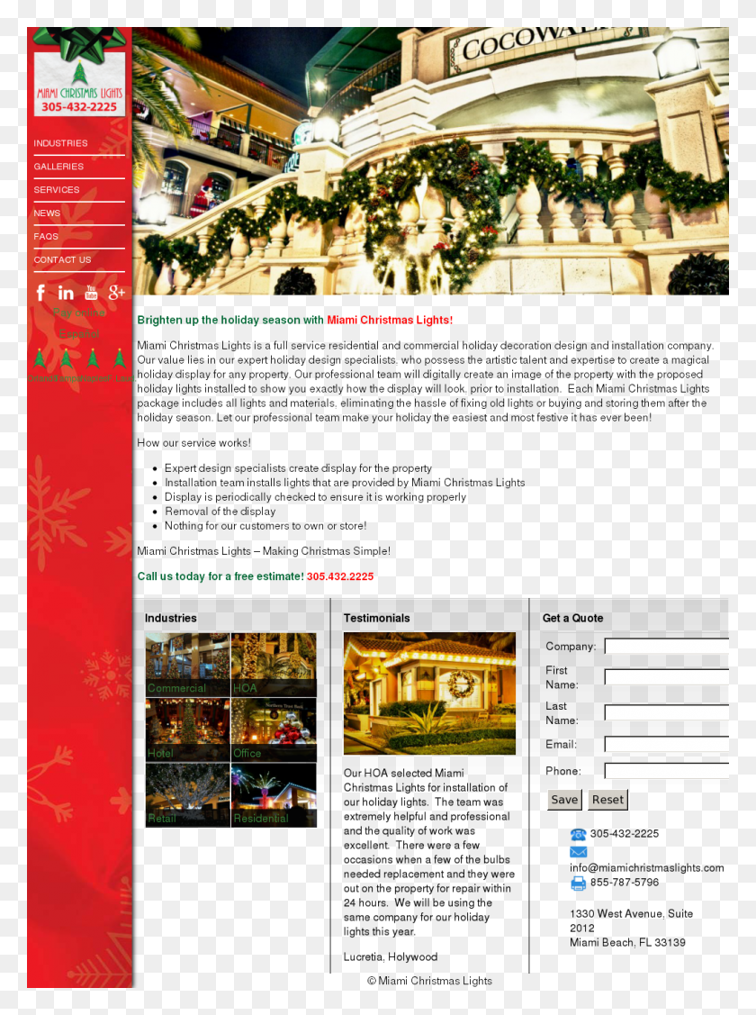 1024x1402 Descargar Png Luces De Navidad De Miami Competidores Ingresos Y Empleados Coconut Grove, Árbol, Planta, Publicidad Hd Png
