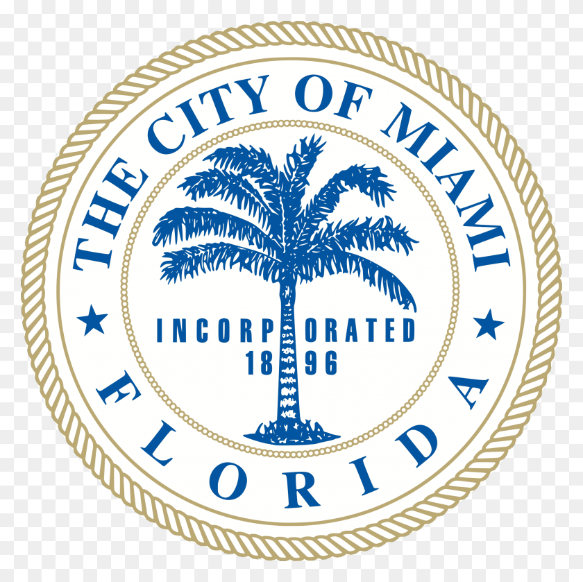 2000x2000 Miami Florida Logo City Of Miami Logo, Etiqueta, Texto, Símbolo Hd Png