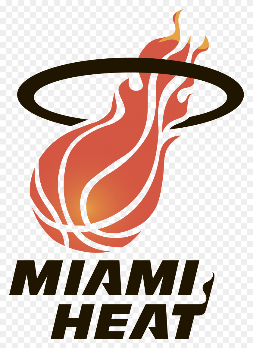 1506x2118 Miami Heat Logo Old Miami Heat Logo Svg, Animal, Bird, Flamingo Hd Png