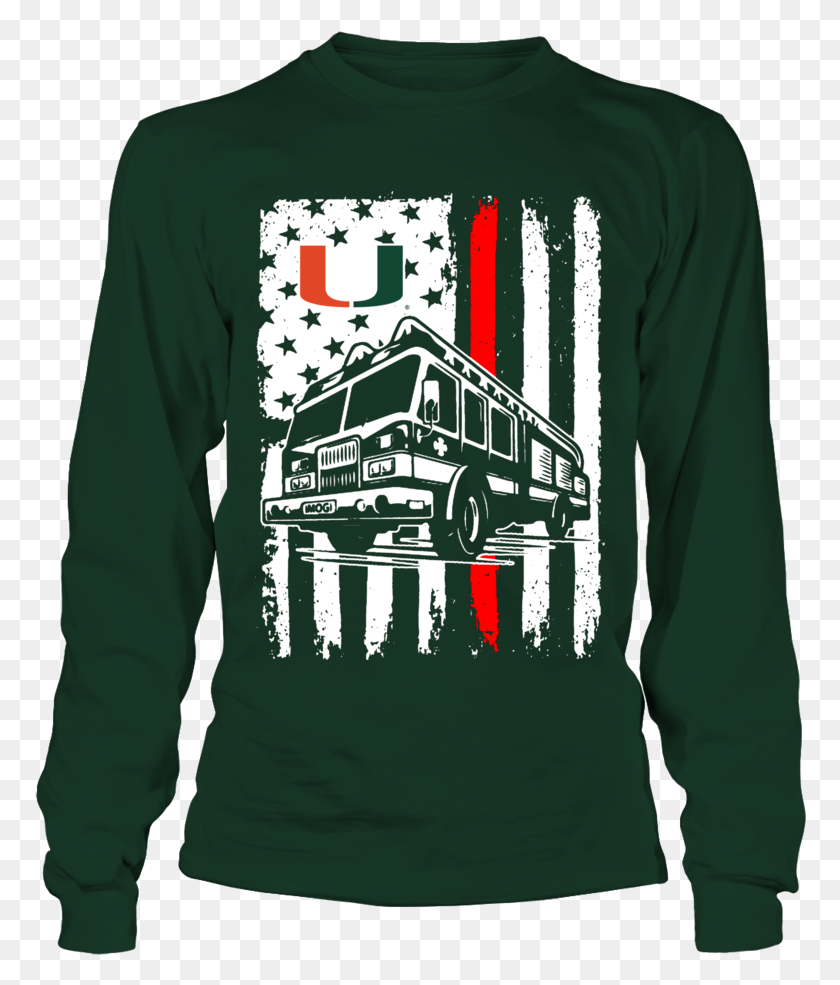 772x925 Miami Hurricanes Firefighter Flag Shirt Firefighter Basketball Ugly Christmas Sweater, Clothing, Apparel, Sleeve HD PNG Download