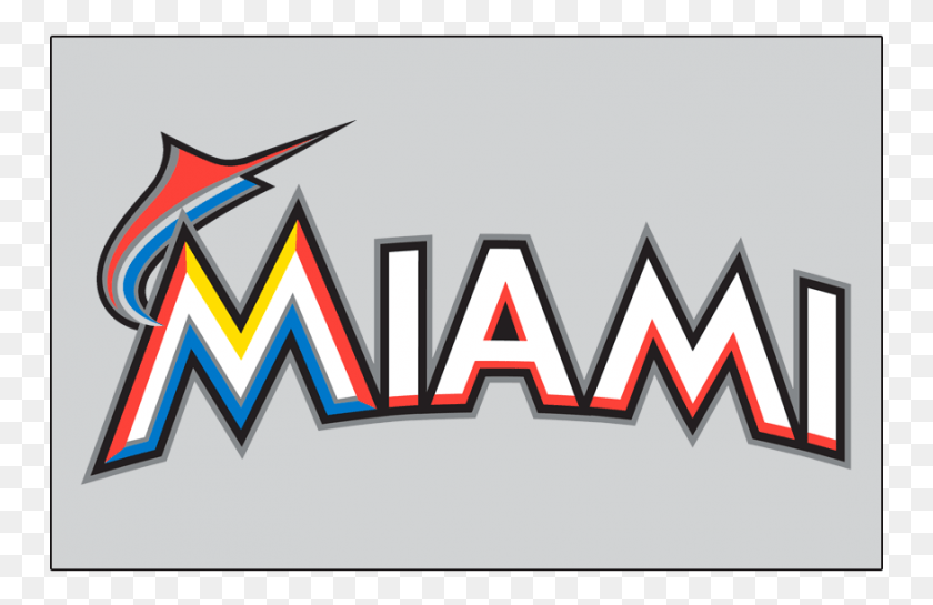 751x485 Descargar Pngmiami Marlins Logos Pegatinas De Hierro Y Calcomanías Despegables De Miami Marlins, Etiqueta, Texto, Símbolo Hd Png