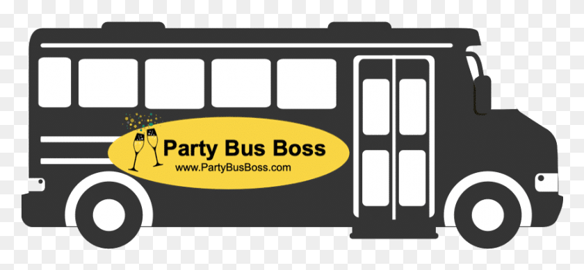 856x362 Miami Party Bus Boss School Bus, Vehicle, Transportation, Furniture HD PNG Download