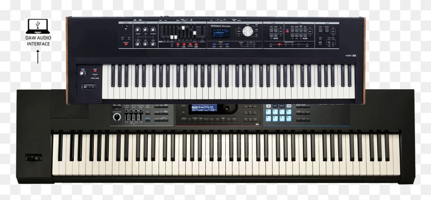 1499x635 Mic Drawing Piano Key Juno Ds 88 Roland, Electronics, Keyboard, Leisure Activities HD PNG Download