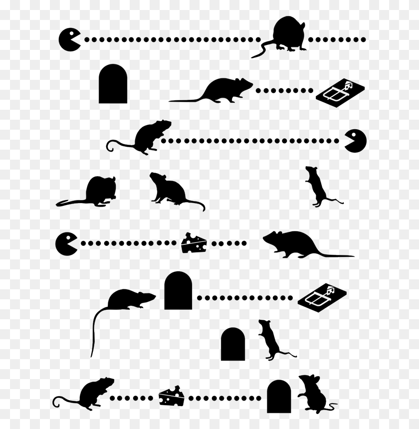 630x800 Mice Silhouette Stair Stickers, Gray, World Of Warcraft HD PNG Download