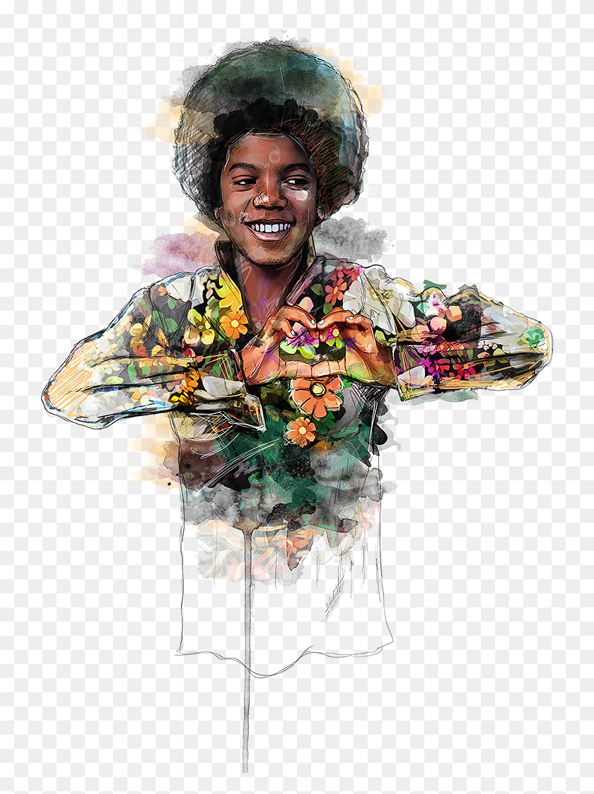 726x1064 Michael Jackson Paint Art, Person, Clothing, Dance Pose HD PNG Download