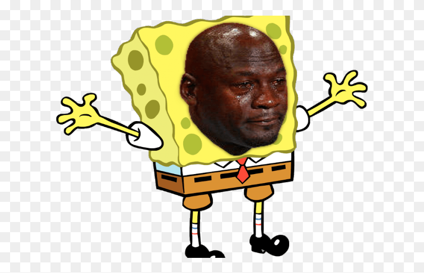 620x481 Michael Jordan Clipart Michael Jordan Crying Spongebob, Person, Human, Label HD PNG Download