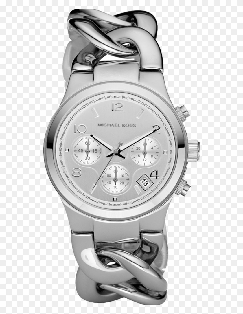 544x1025 Michael Kors Mk3149 Ladies Chain Twist Silver Runway Mk Watch Twin Chain, Wristwatch, Clock Tower, Tower HD PNG Download