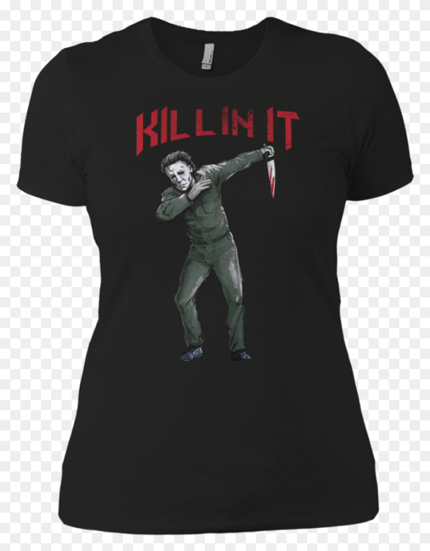 879x1144 Michael Myers Png / Michael Myers Dabbing Killing It Halloween Shirt Camisa De Novio Png